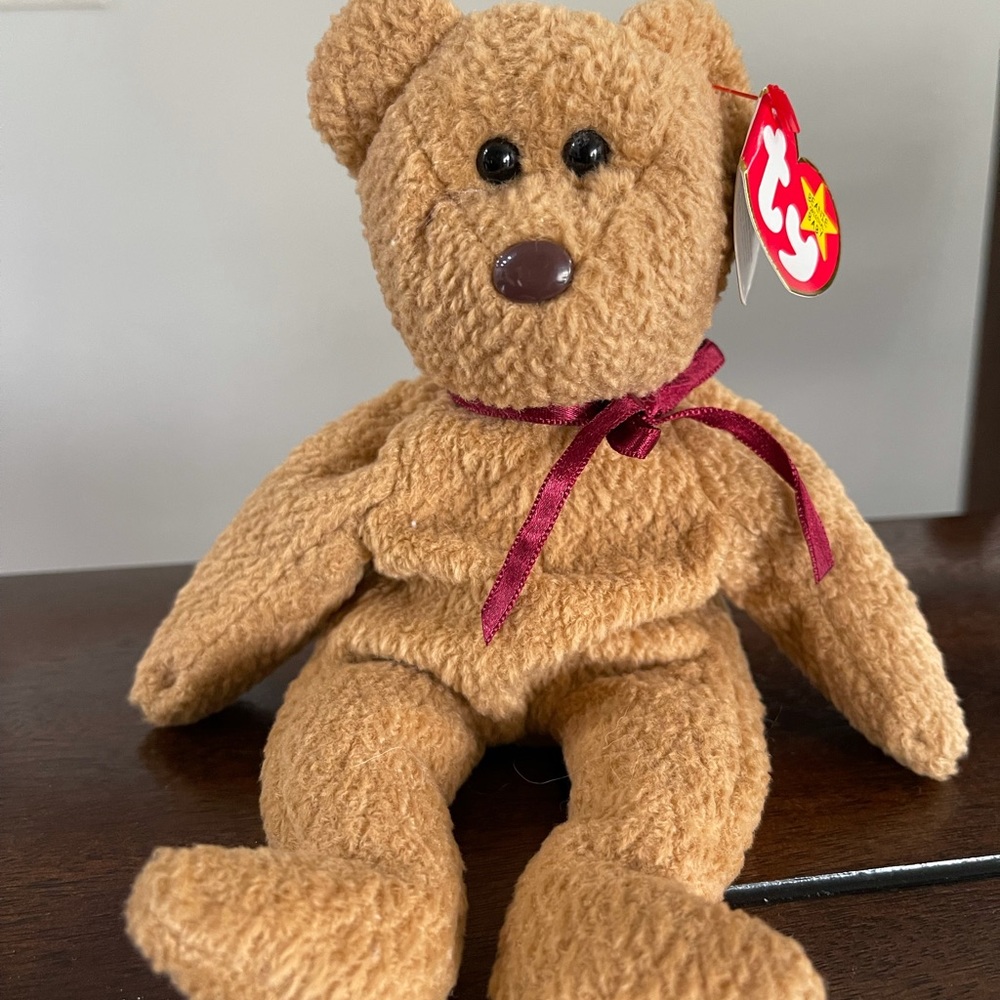 Rare Curly beanie baby with errors